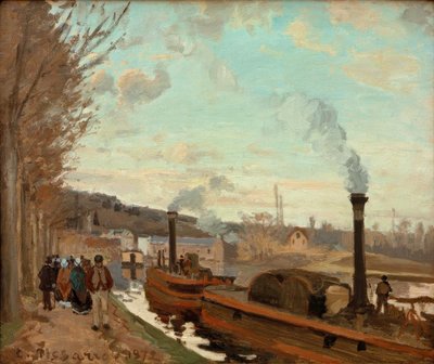 Seinen ved Port-Marly af Camille Jacob Pissarro